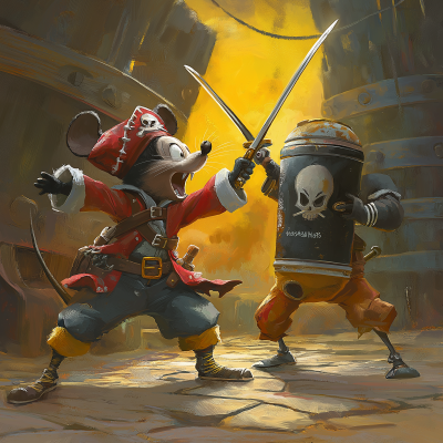 Pirate Mouse vs Spray Can