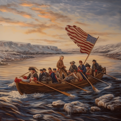 General Washington Crossing the Delaware River