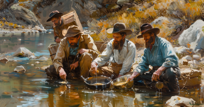 Gold Panning Men