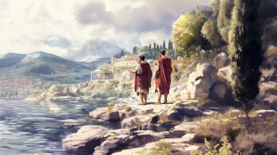 Roman Orators on a Rock