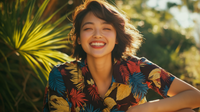 Japanese Woman in Traditional Attire