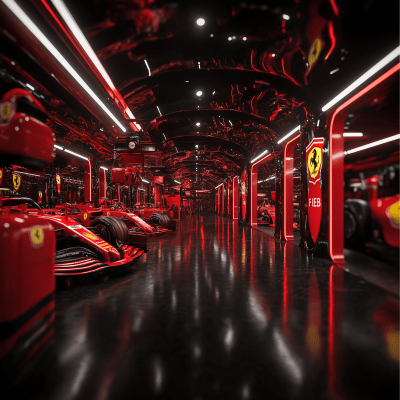 Ferrari Garage at F1 Venue