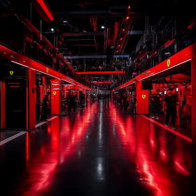 Ferrari Garage at Formula One Venue