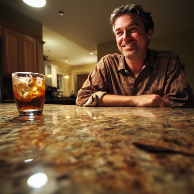 Man Enjoying a Cocktail