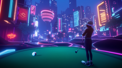 Futuristic Golf Game Screenshot