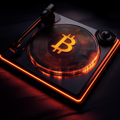 Glowing Bitcoin Vinyl