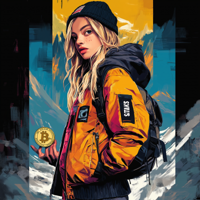 Crypto Girl Illustration