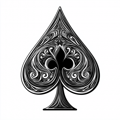 Ace of Spades Line Design