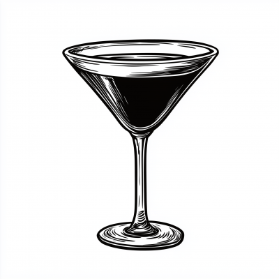 Espresso Martini Line Art