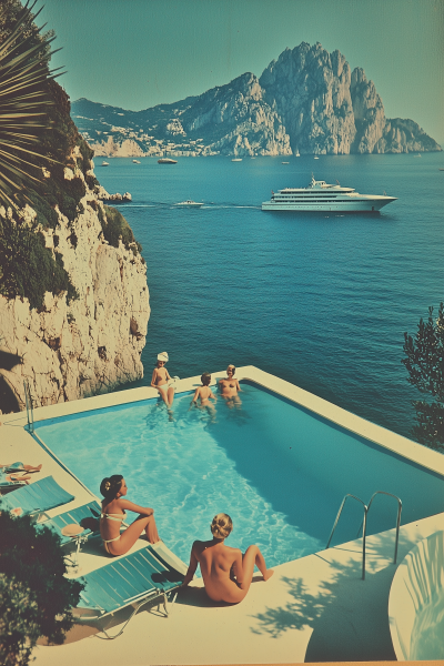 Vintage Capri Poolside