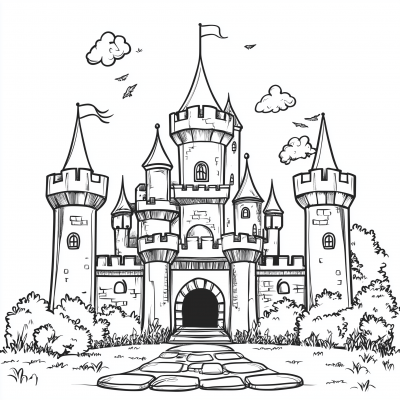 Simple Castle Illustration