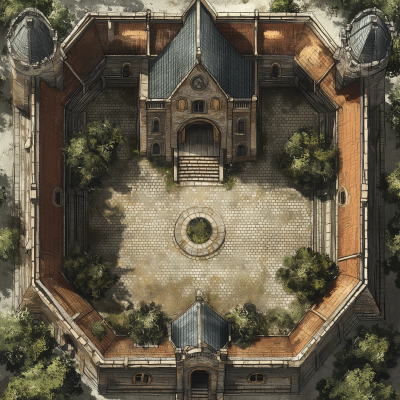 Medieval Court Battlemap