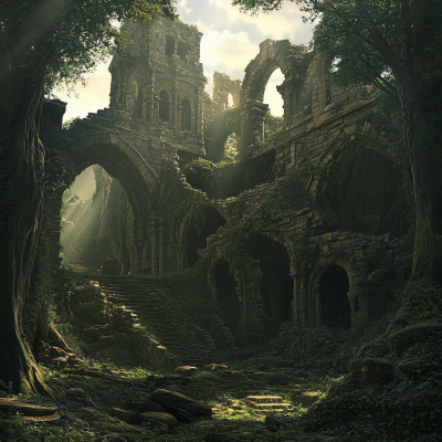 Elven ruins in the forest