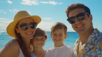 Happy Family at the Beach