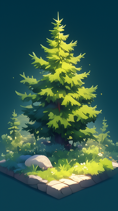 Isometric Pine Tree