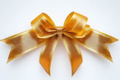 Hyper Realistic Ribbon on White Background