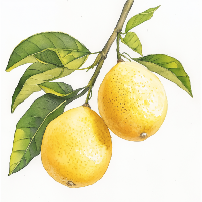 Watercolor Lemons