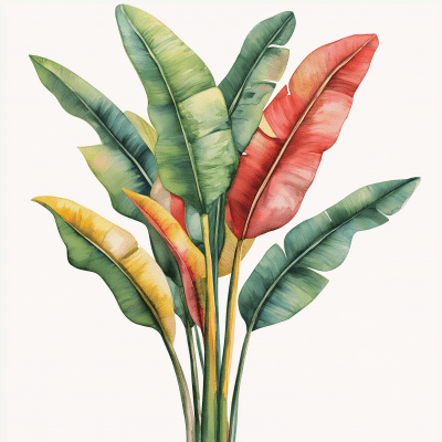 Exotic African Plant Watercolor