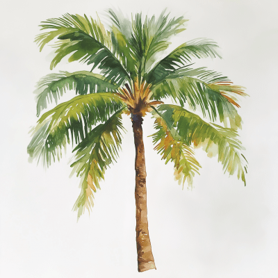 Aquarel Palm Tree