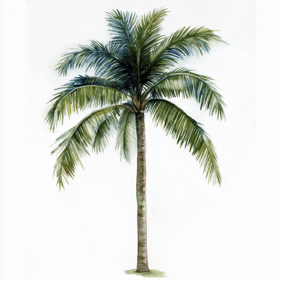 Palm Tree Watercolor