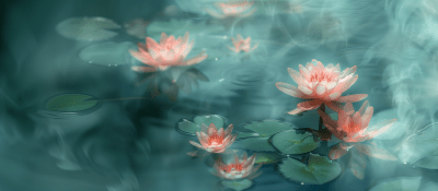 Claude Monet Inspired Water Lilies Painting