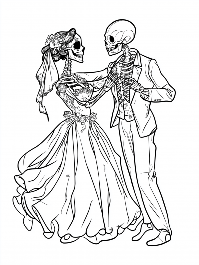 Dramatic Dancing Skeletons