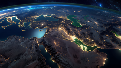 Moonlit Saudi Arabia