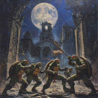 Mutant Turtles in Battle