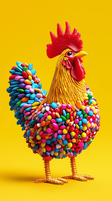 Colorful Candy Rooster