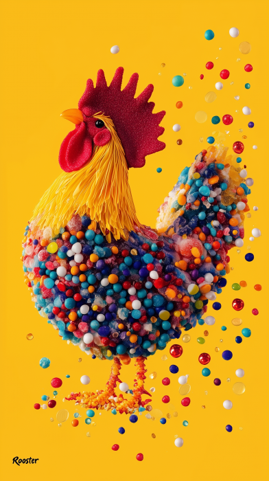 Colorful Candy Rooster