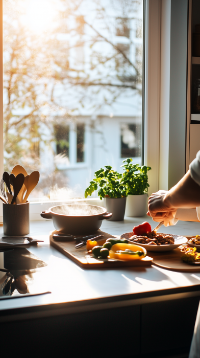 Modern Kitchen Cooking