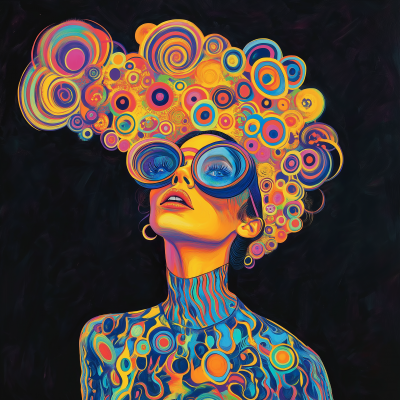 Psychedelic 1960s Woman