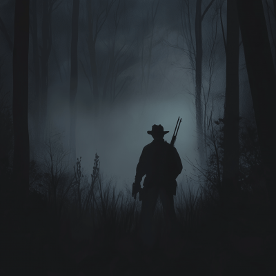 Creepy Hunter in the Mist