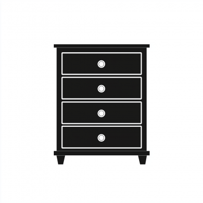 Black Chest of Drawers Icon