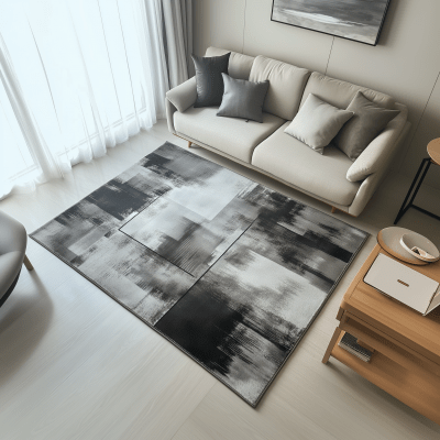 Gray Square Rug