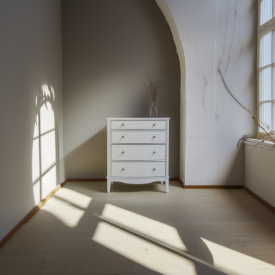 Bright Interior with Chest of Drawers