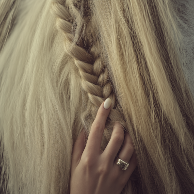 Braiding a Beautiful Horse’s Hair