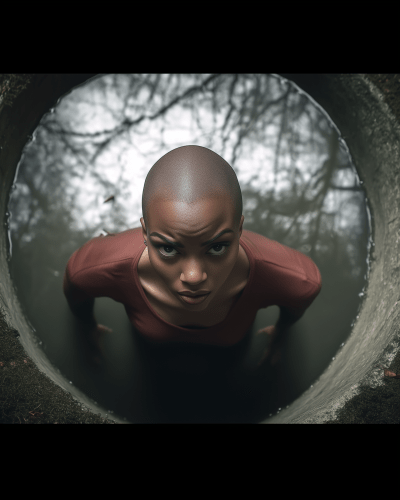 Horrified Woman at the Well