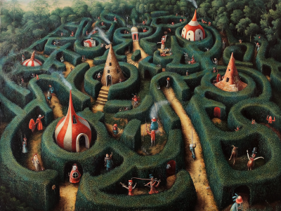 Hedge Maze of Clowns