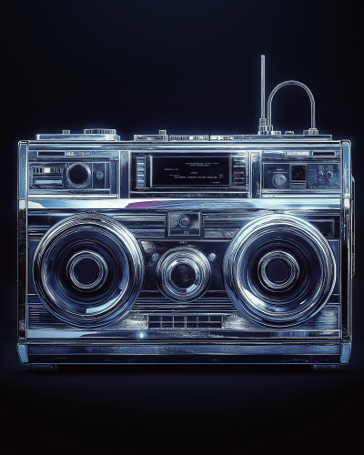 Futuristic Vintage Boombox