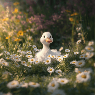 Happy White Duck