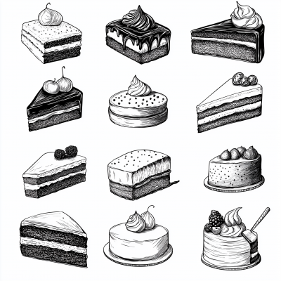 Pen Drawn Cake Collection