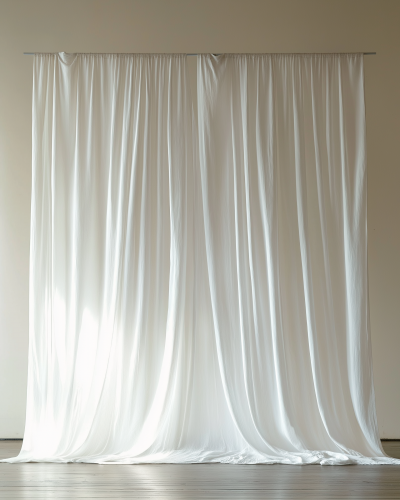 Flowing White Curtain