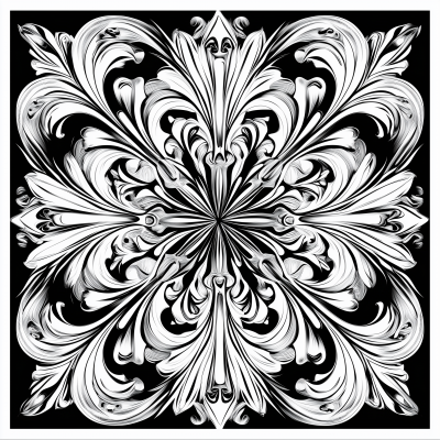 Symmetrical Black and White Pattern