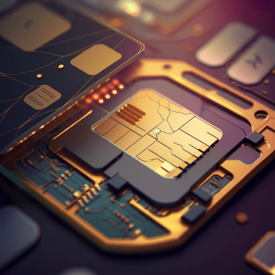 Close-up of SIM Cards