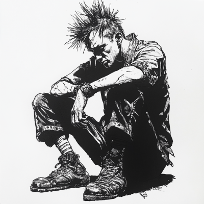 Pensive Punk Rocker