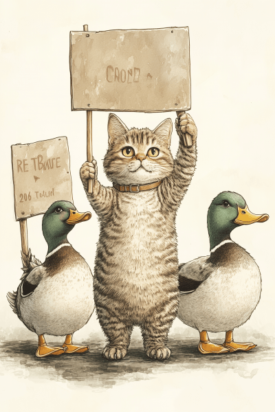 Cats and Ducks Protest