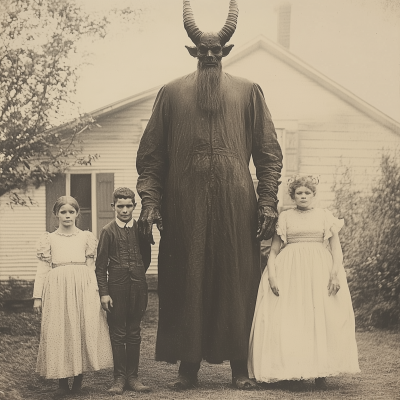 Creepy Vintage Family Photo