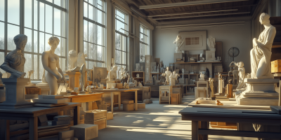 Cluttered Workshop of Architectural Models