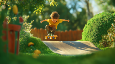 Playful Skateboarding Adventure